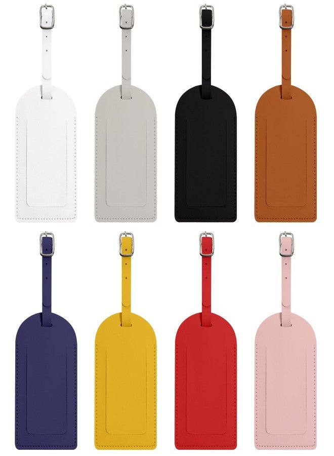Gallipower 8 Pcs Luggage Tags for Suitcases,Travel Tag Set for Luggage,Leather Luggage Tag for Privacy Protection with Identifie Name Lable,Travel Accessories - Image 1